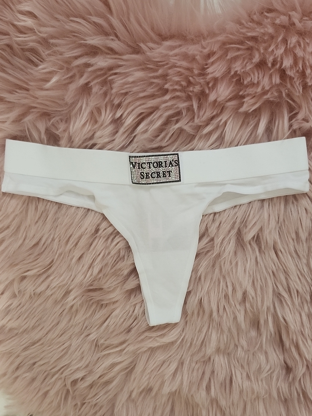 Brand New Victoria's Secret SIGNATURE BLING LOGO FASHION SHOW THONG-XS